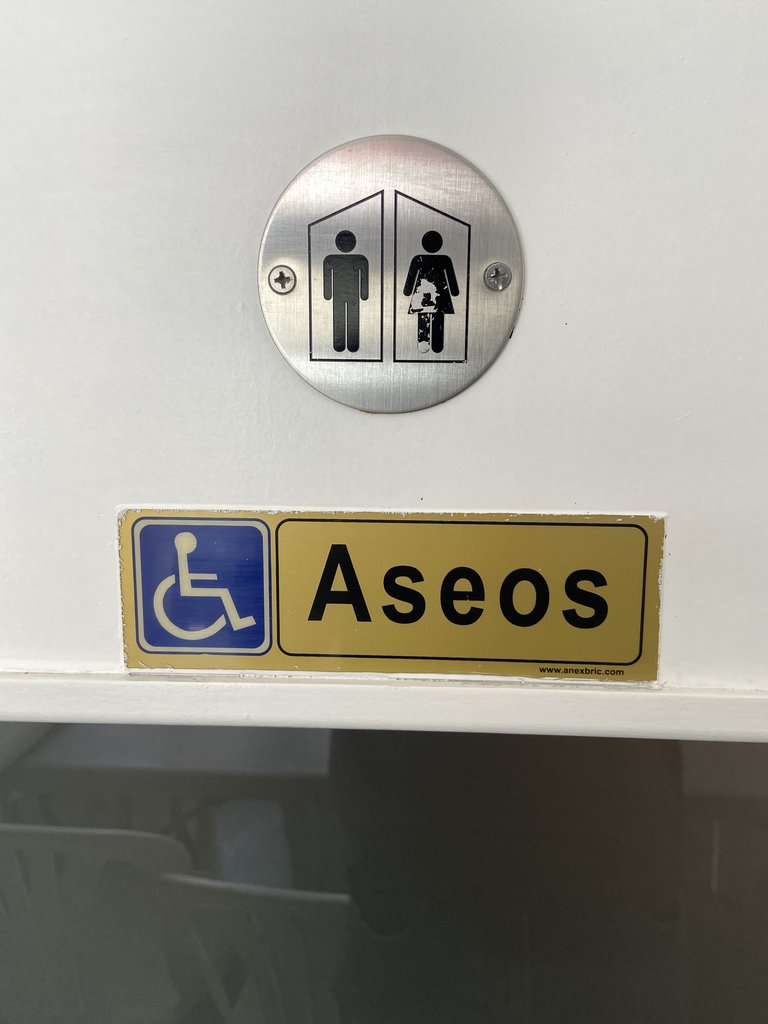 Senyalització banys comuns.