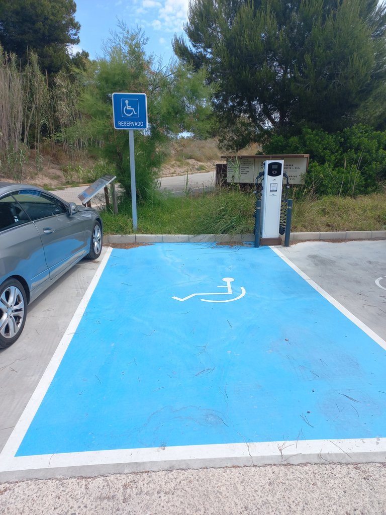 Aparcamiento para personas con movilidad reducida.
