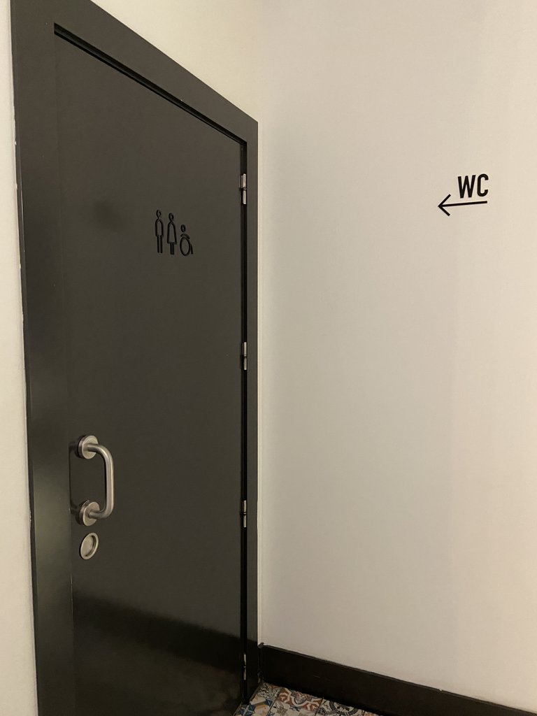 Señalización baños comunes.