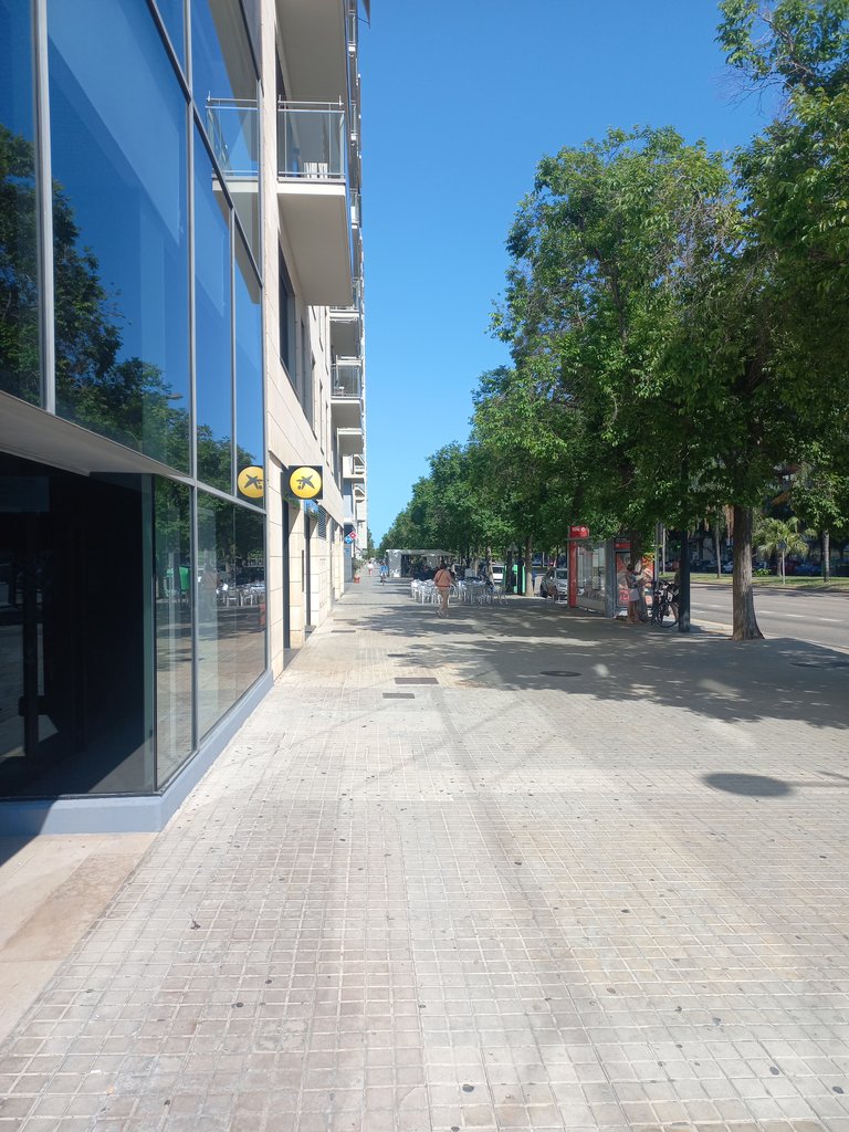 Recorrido de aproximación amplio con itinerario libre de obstáculos.