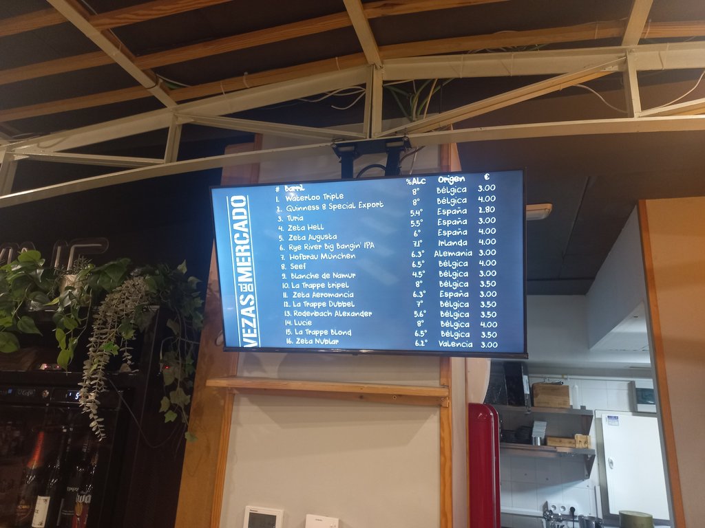 Pantalla digital para comunicación de información de interés.