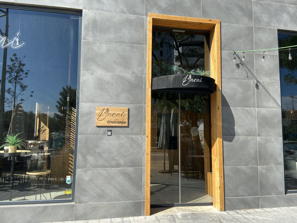 Automatic doors for establishment access.