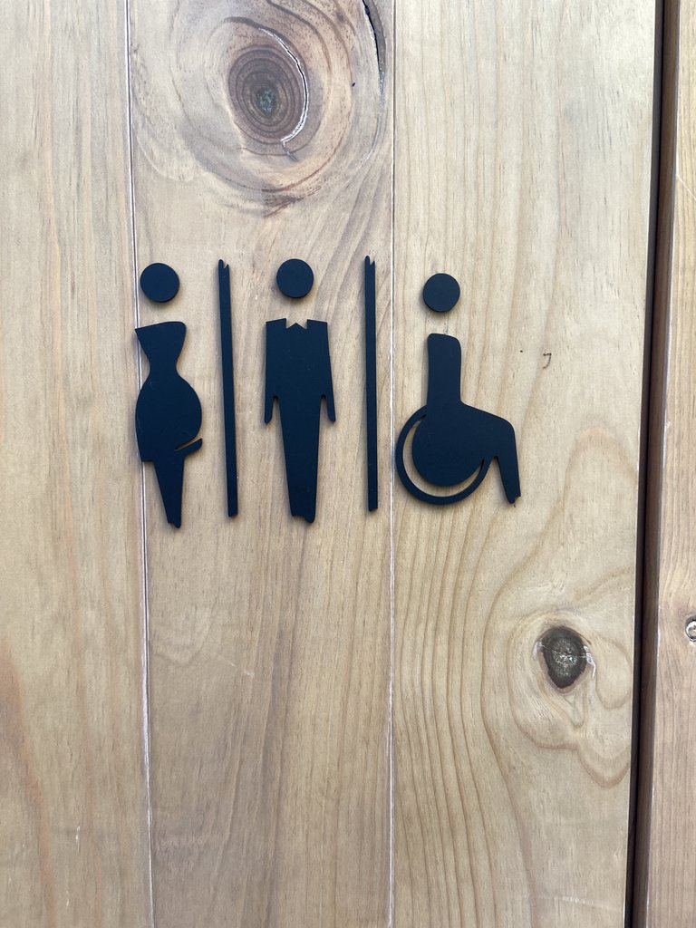 Signage for common adapted bathrooms.
