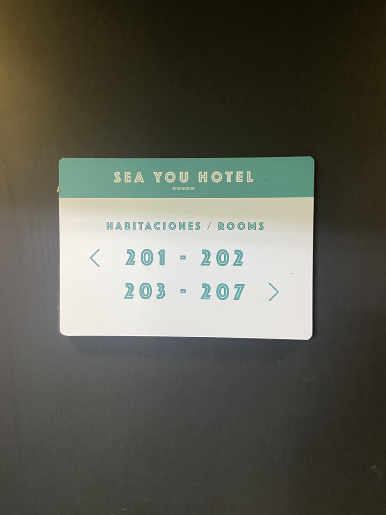 Senyalització direcció habitacions.