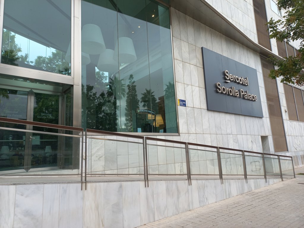 Access ramp to overcome level difference at main entrance.