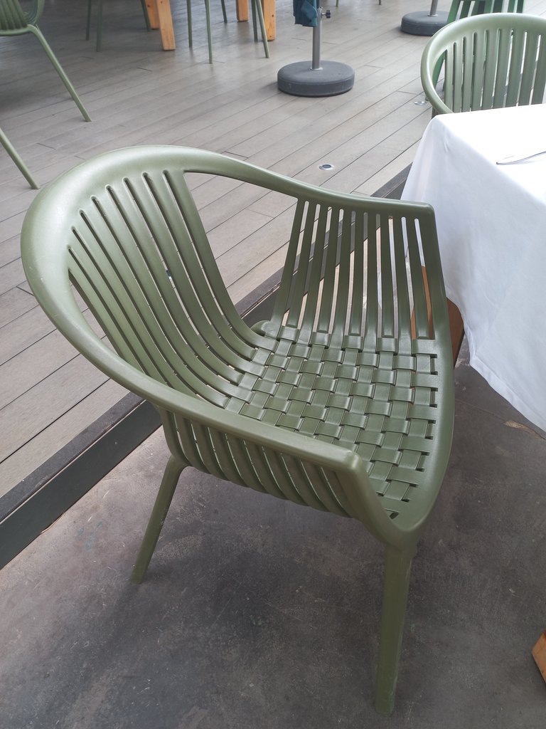 Ergonomic equipment in the lounge. Chairs with armrests and backrests.