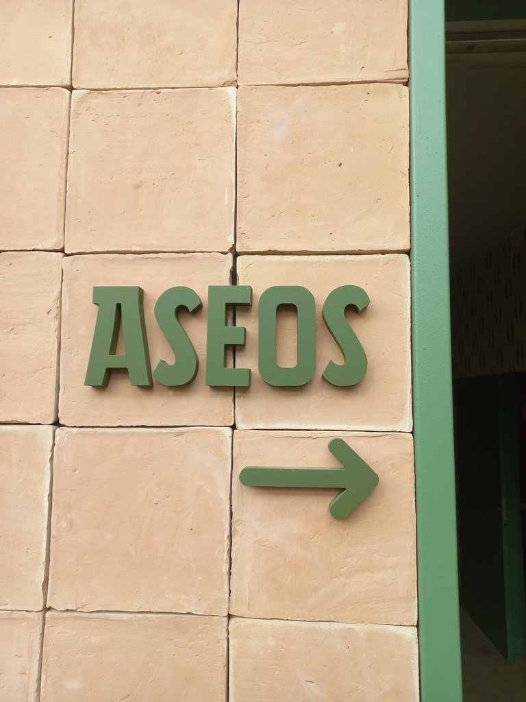 Signage through text and directional indicators.