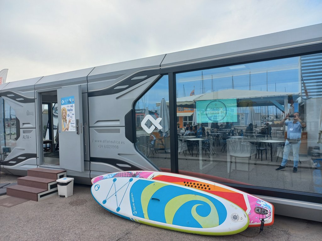 Activity area recognizable with informative mupi and logo.