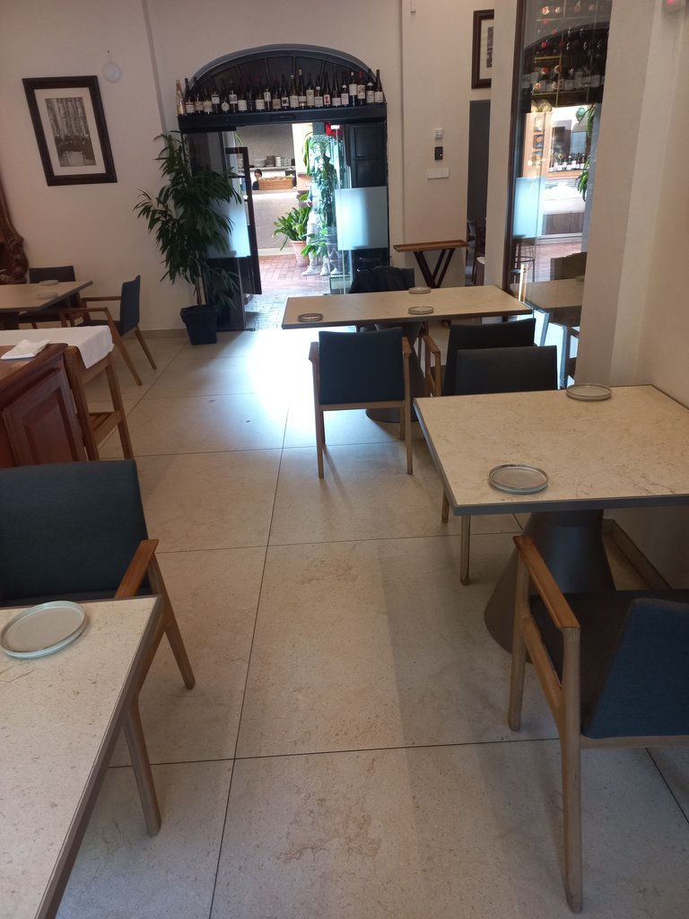 Recorridos definidos mediante disposición longitudinal del mobiliario.