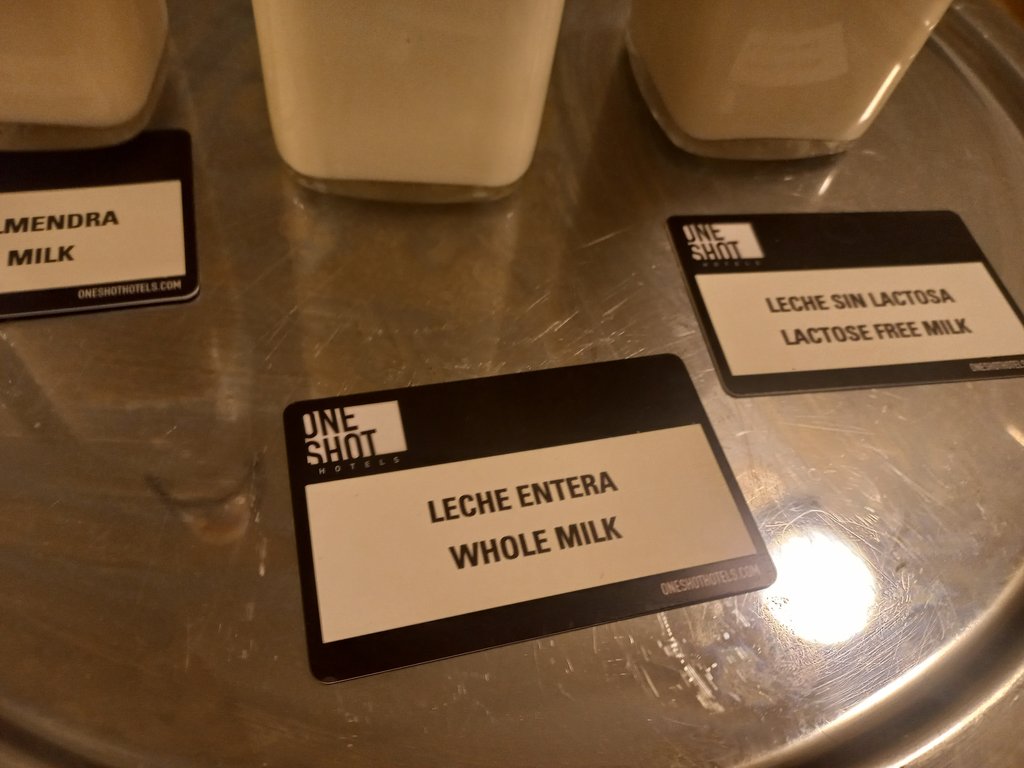 Buffet signage with contrasting color against the background and sans-serif printed letters.