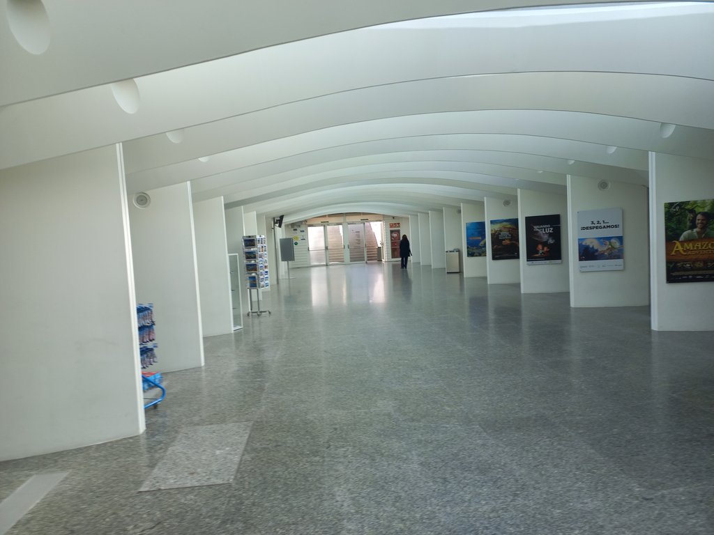 Recorrido interior amplio, libre de obstáculos y con iluminación homogénea adecuada.