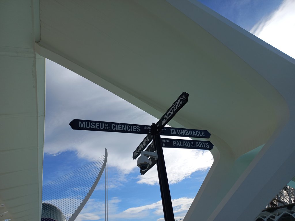 Signage for exterior spatial orientation.