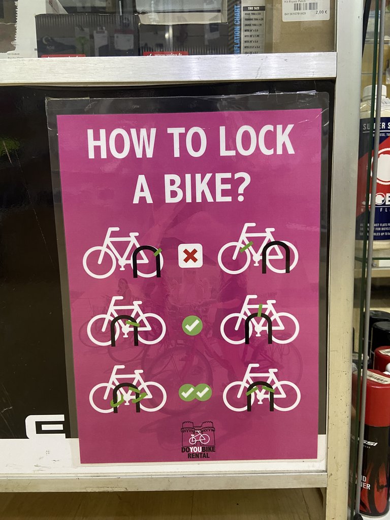 Senyalització ús del cadenat.