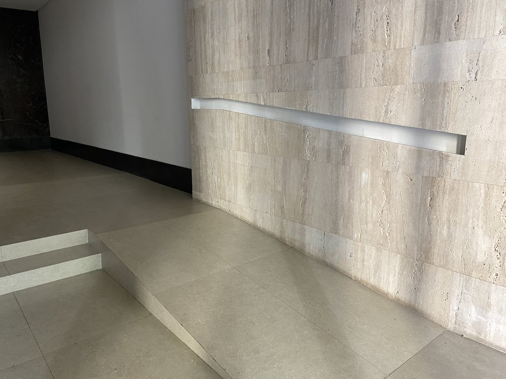 Access ramp on the main landing of the building.