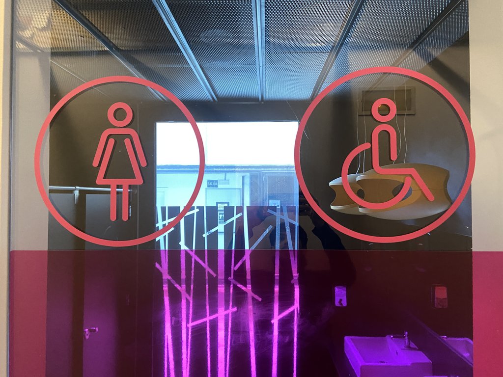 Signage for common adapted bathrooms.