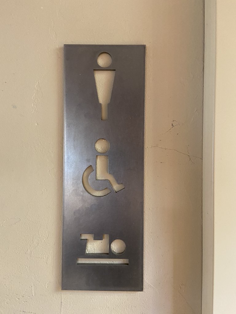 Signage for common adapted bathrooms.