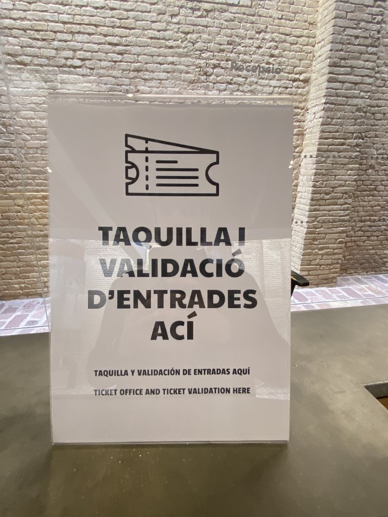 Entry validation signage.