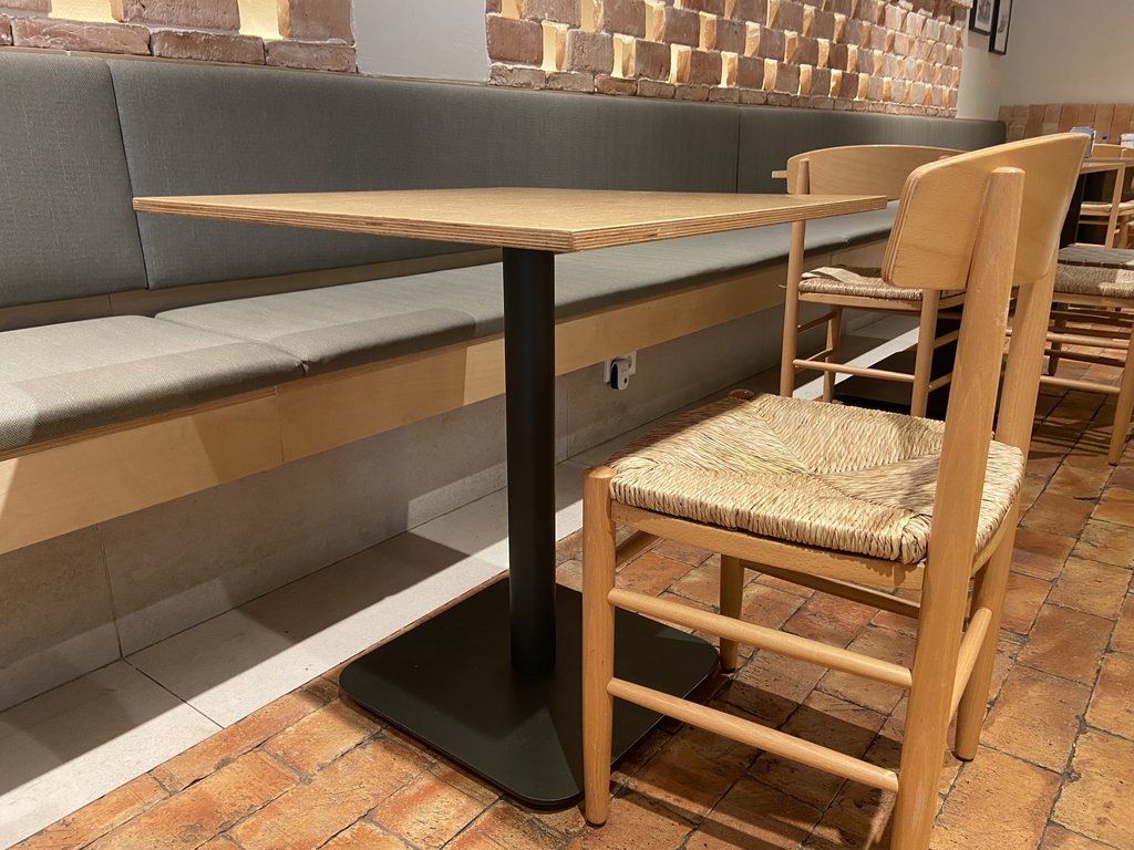 Accessible tables with suitable height and properly lit.
