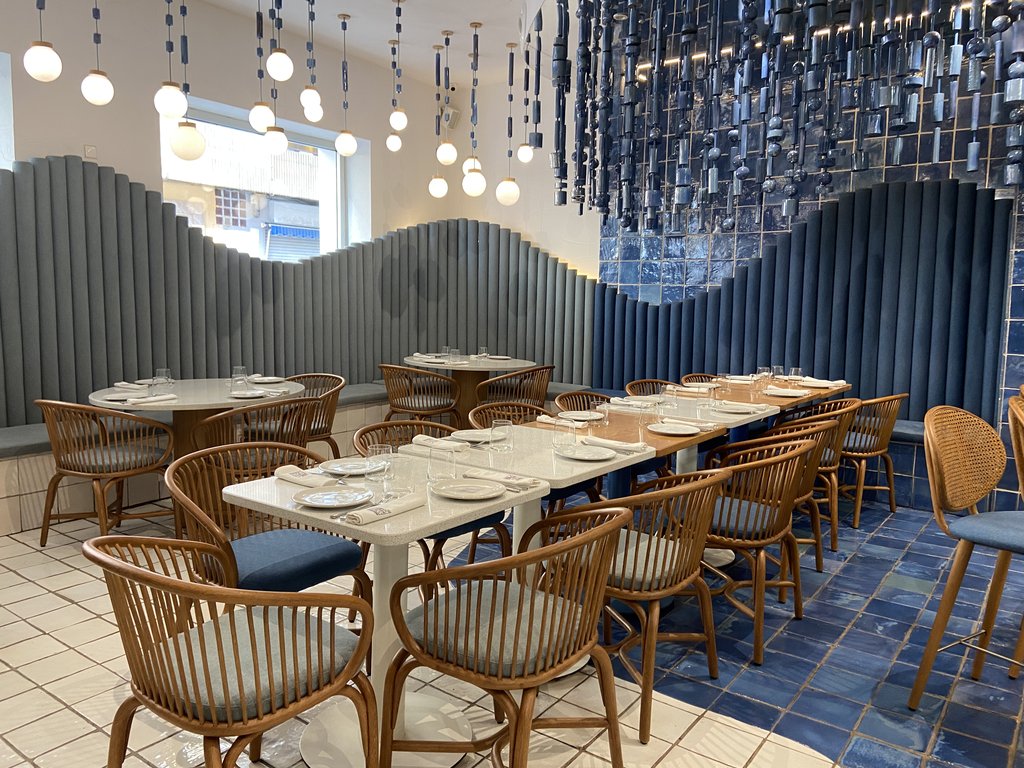 Accessible dining room, accessible tables with appropriate height and proper lighting.