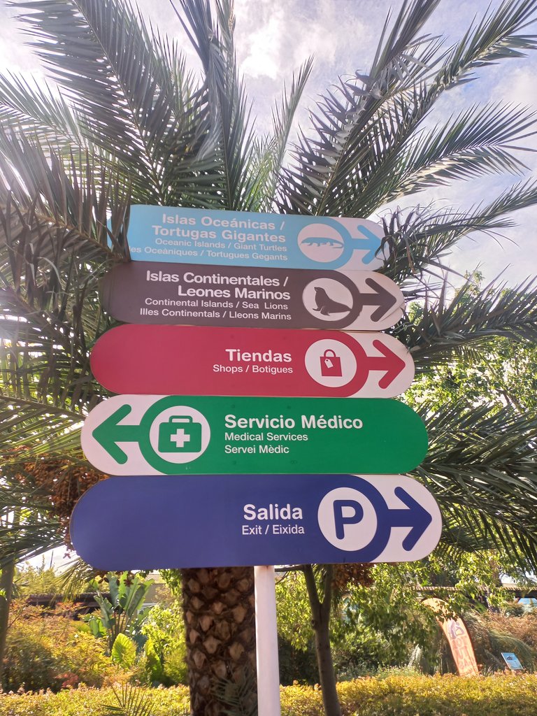 Indicadores direccionales durante el recorrido con código cromático vinculado al mapa ilustrado.