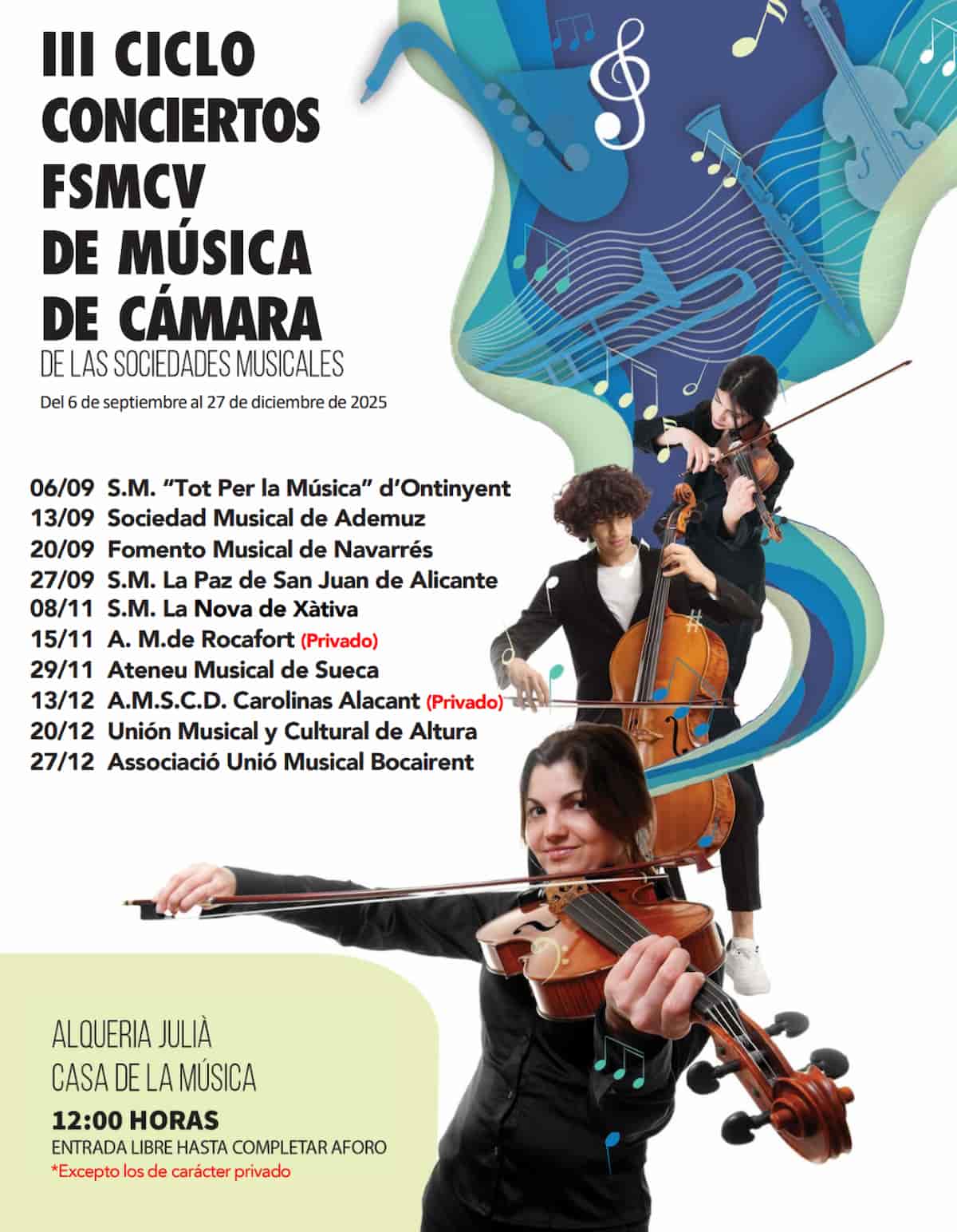 III Ciclo de Conciertos FSMCV de Música de Cámara en València