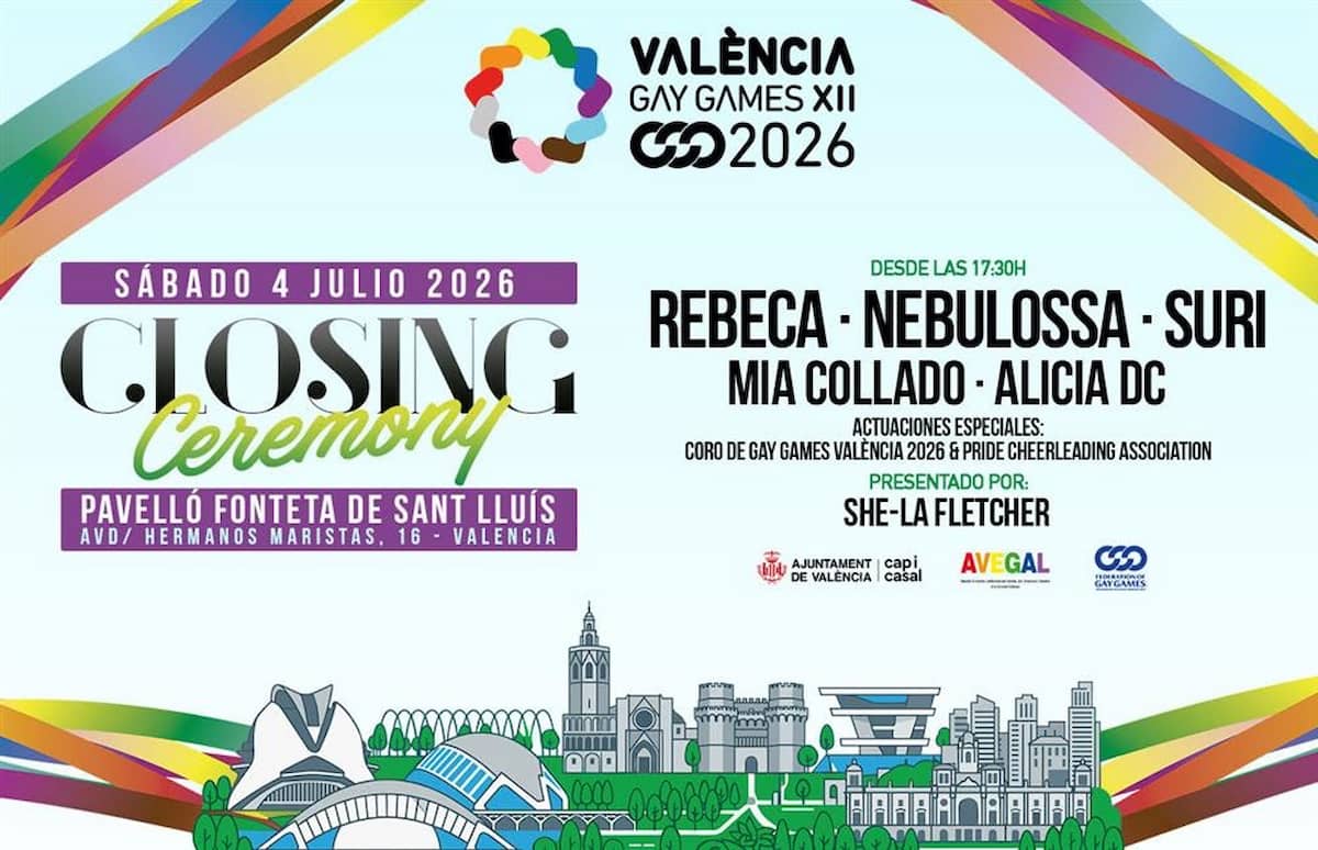 Ceremonia de clausura de los Gay Games XII València 2026