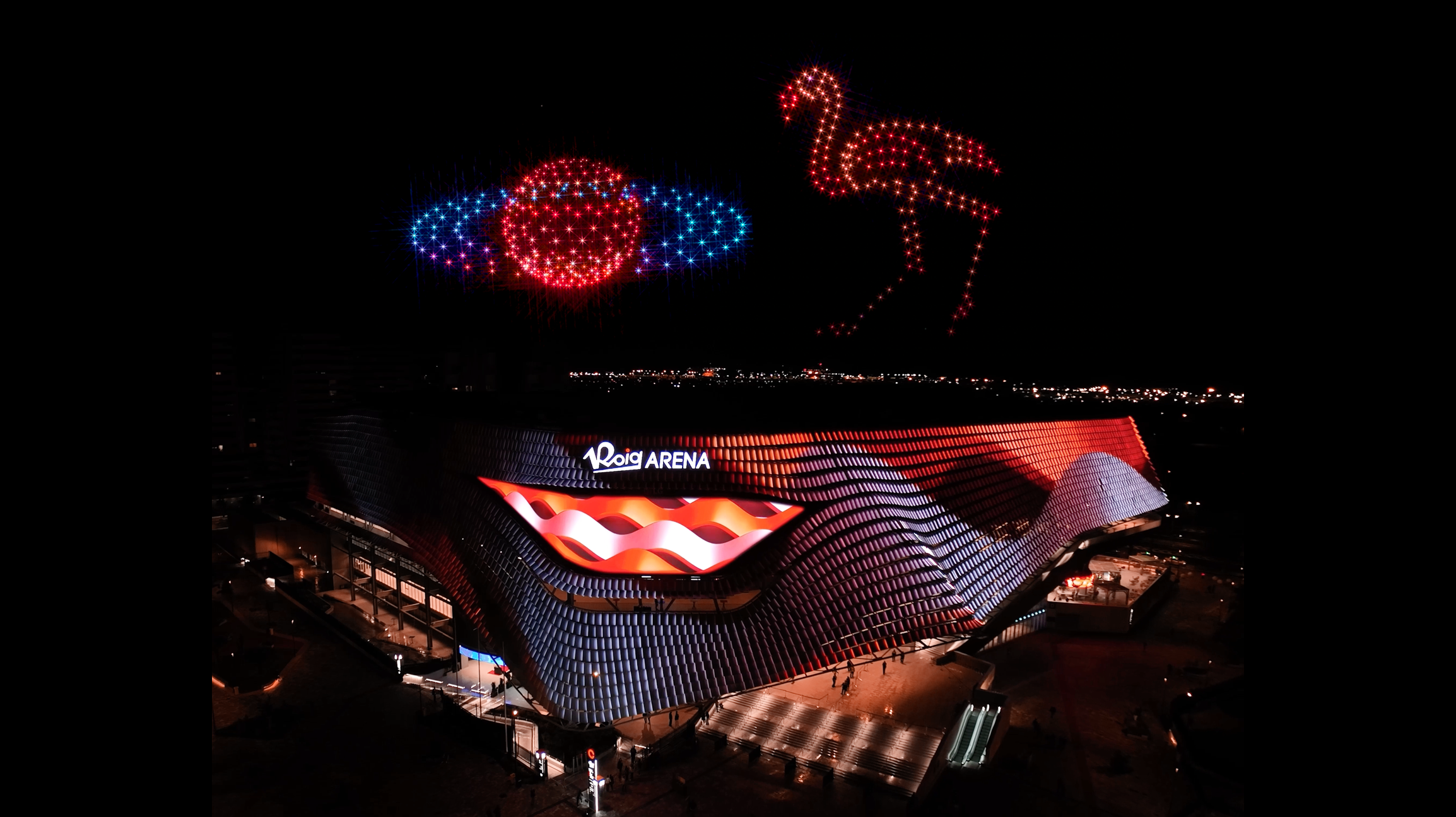 espectáculo dron roig arena