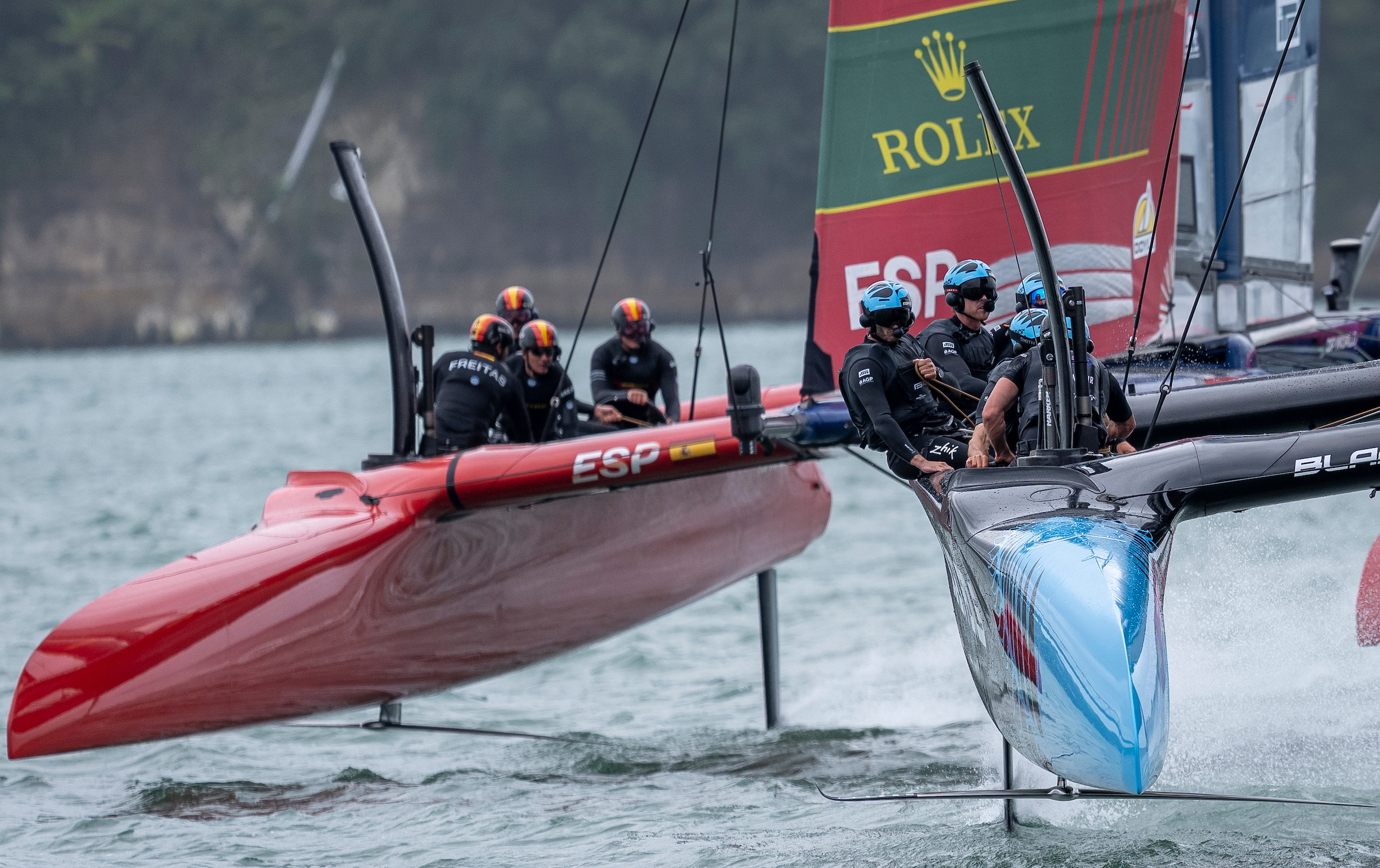 Spanish team SailGP catamaranes foiling Gran Premio España Valencia 2026