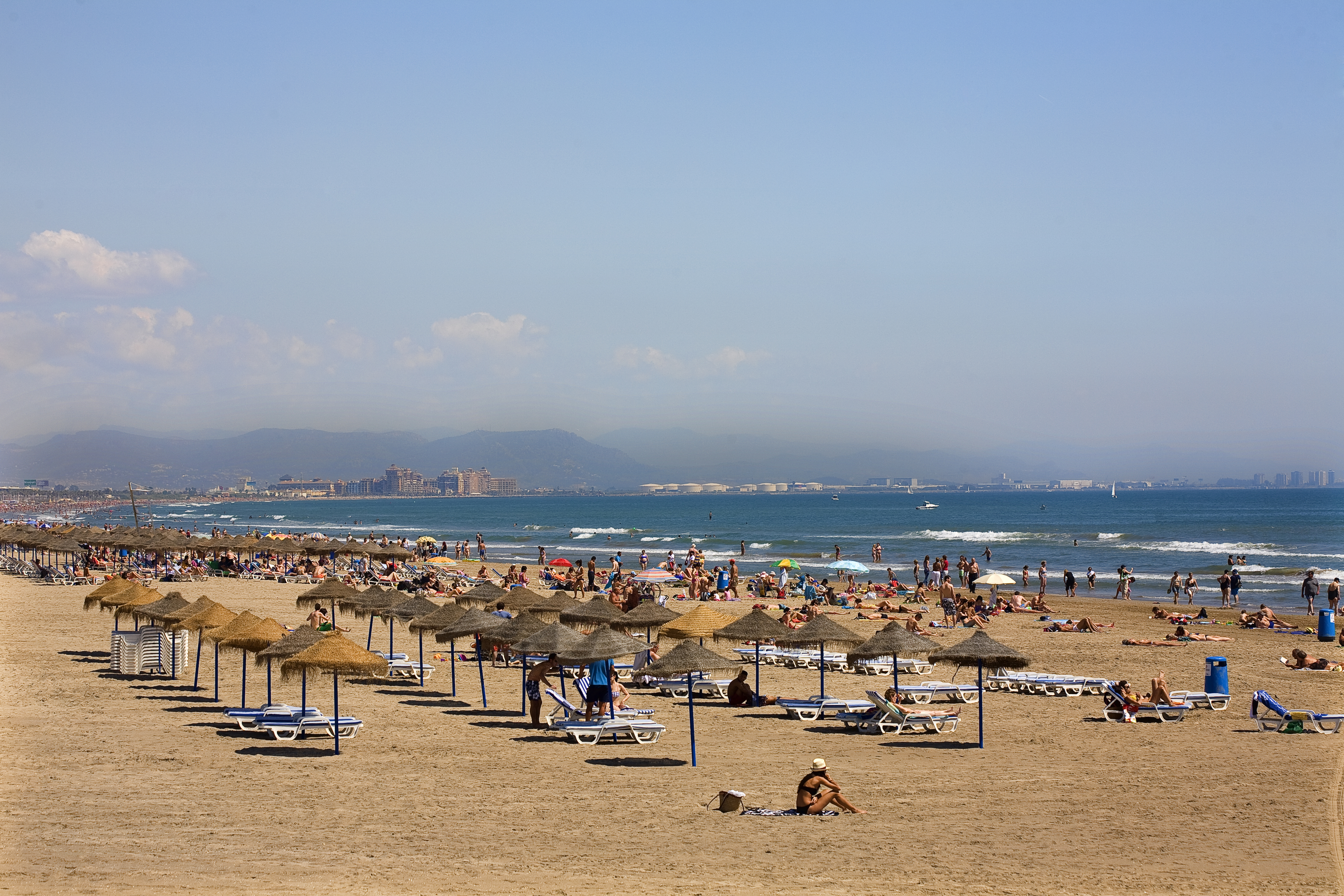 Der Strand Malvarrosa In Valencia Der Malvarrosa Strand