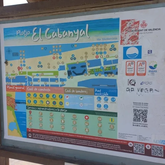 Mapa il·lustrat amb pictogrames i informació d'interès.