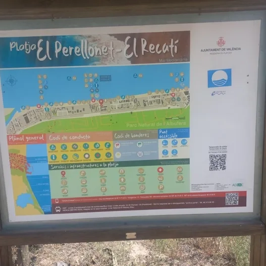 Mapa il·lustrat amb pictogrames i informació d'interès.