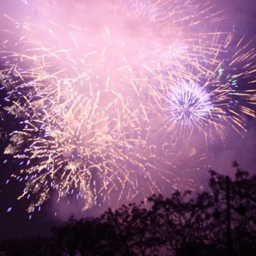 fuegos artificiales de fallas en el puente alameda