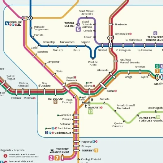 Metro Valencia Map 2025