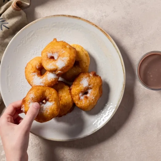 Buñuelos con chocolate
