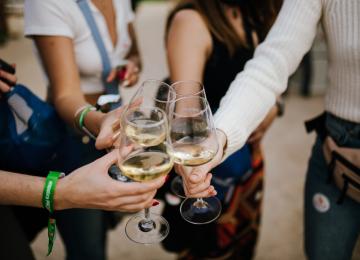 Copas de vino en la feria de PROAVA