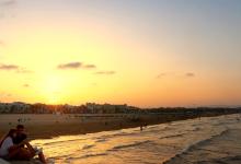 atardecer en playa valencia