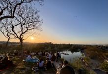 Puesta sol parque cabecera valencia