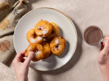 Buñuelos con chocolate