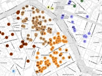 Mapa del diseño de Valencia