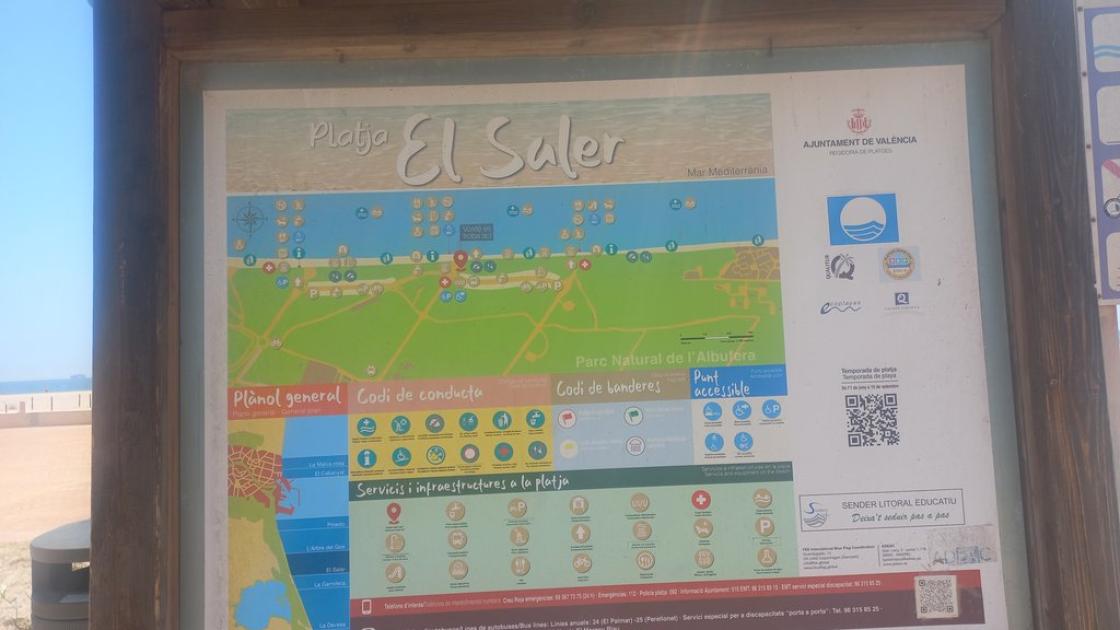 Mapa ilustrado con pictogramas e información de interés.