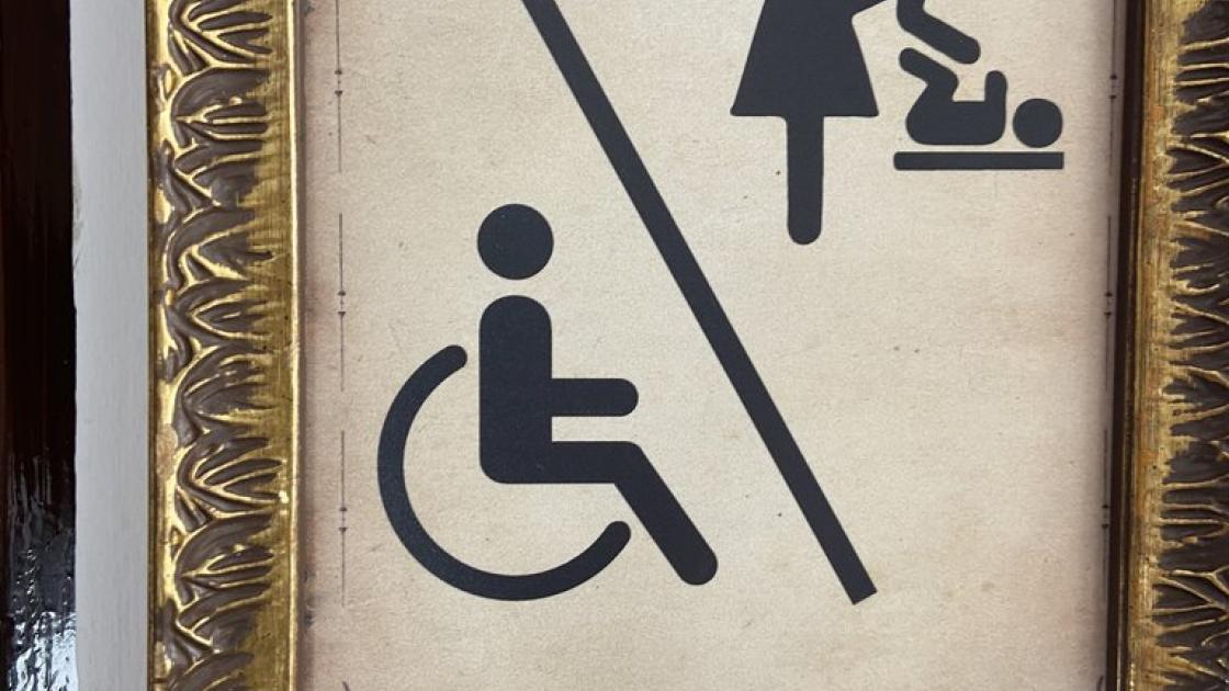 Senyalització banys adaptats comuns.