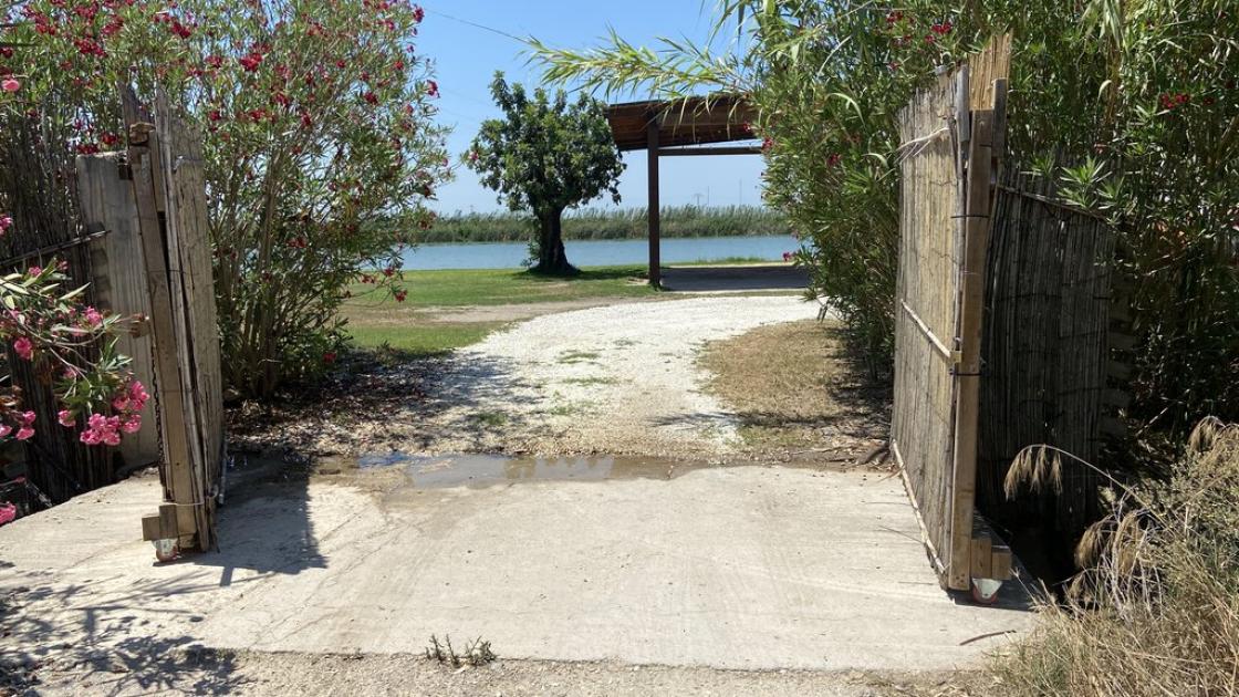 Main access to the event space, swinging access doors.