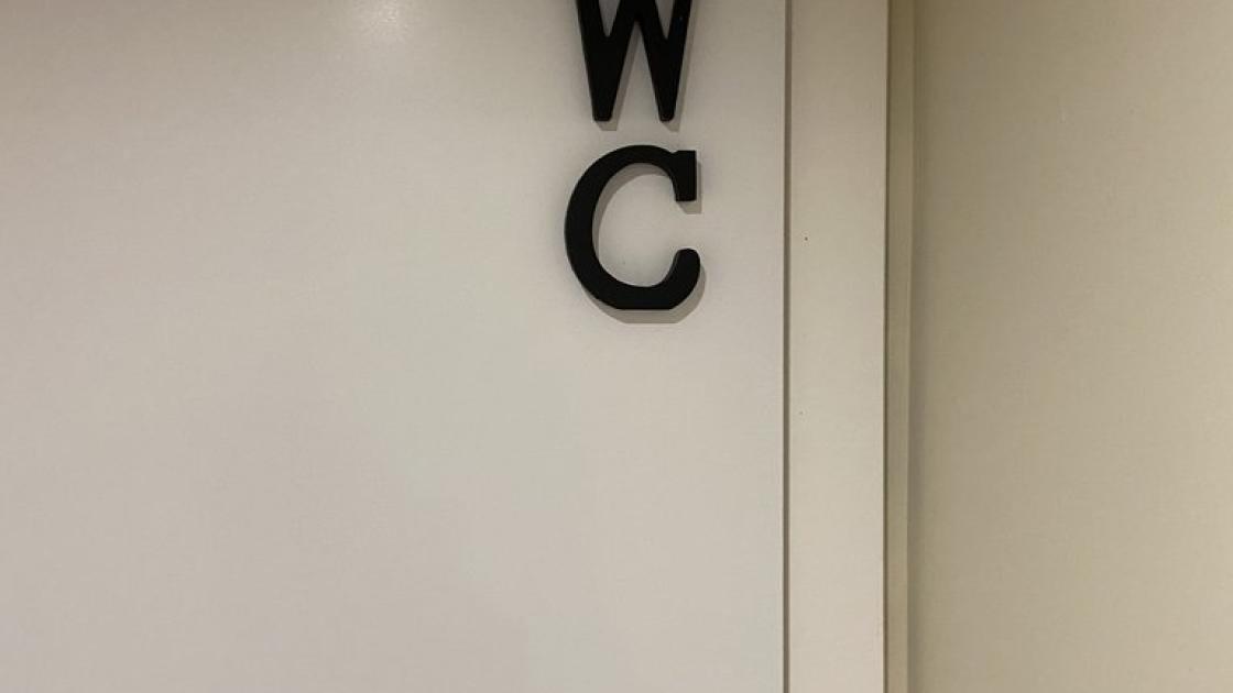 Signage at WC entrance