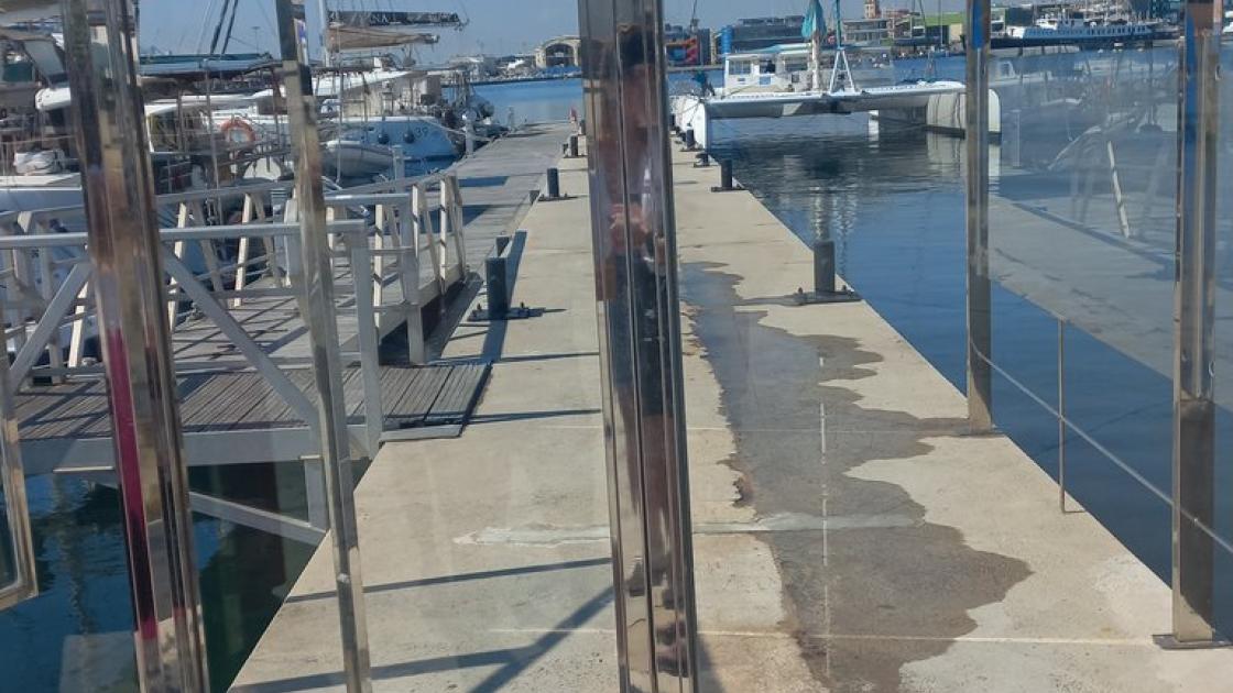 Portes automàtiques per a l'accés al moll. Romanen obertes durant l'embarcament.