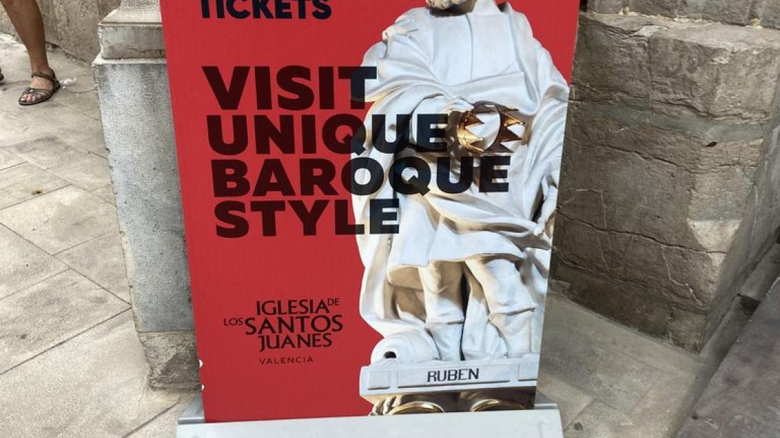 Ticket purchase signage.