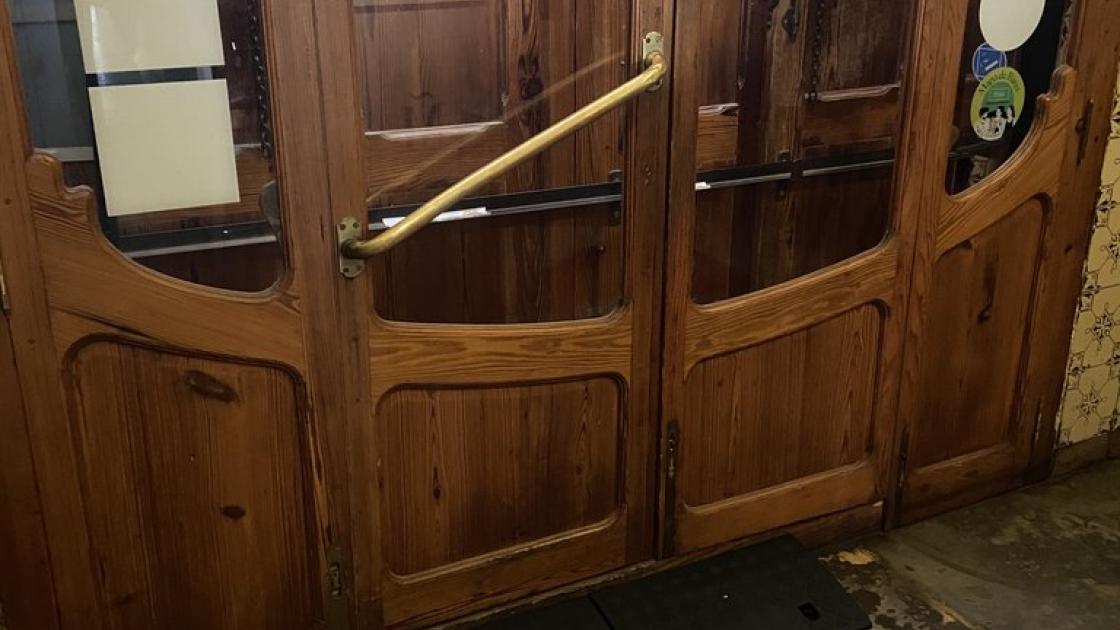 Main doors with access ramp.
