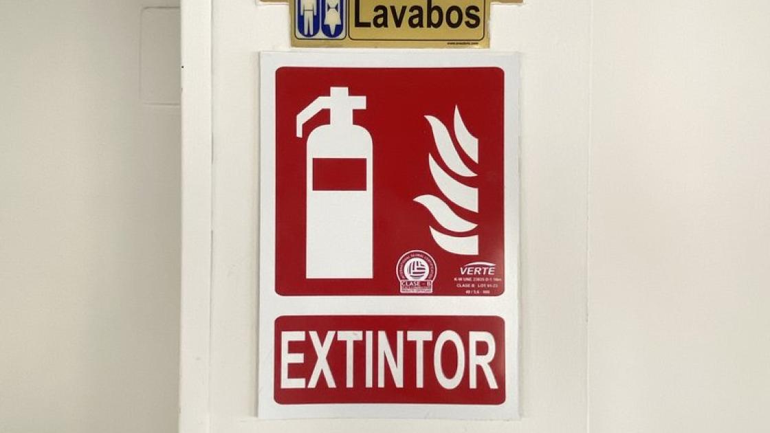Bathroom direction signage.