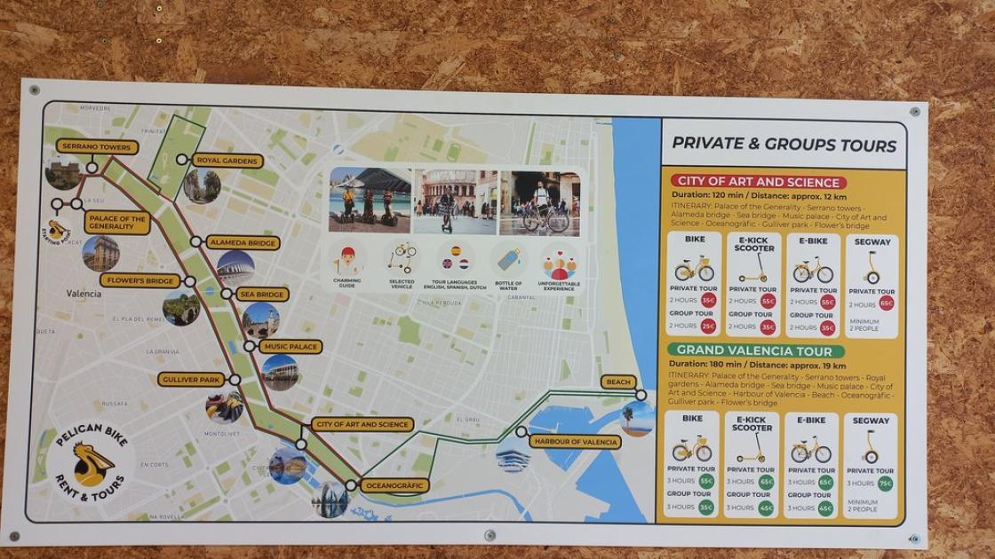 Mapa ilustrativo con hitos de la ciudad.