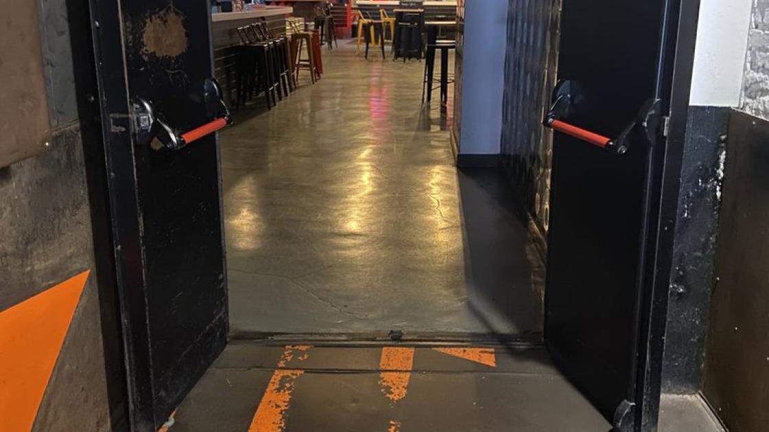 Access doors to concert area.