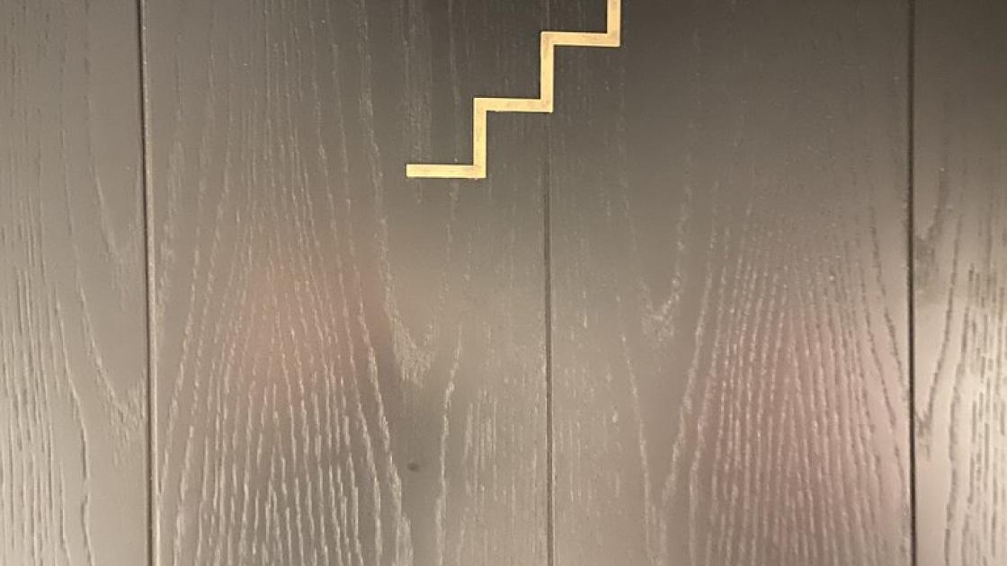 Staircase signage.